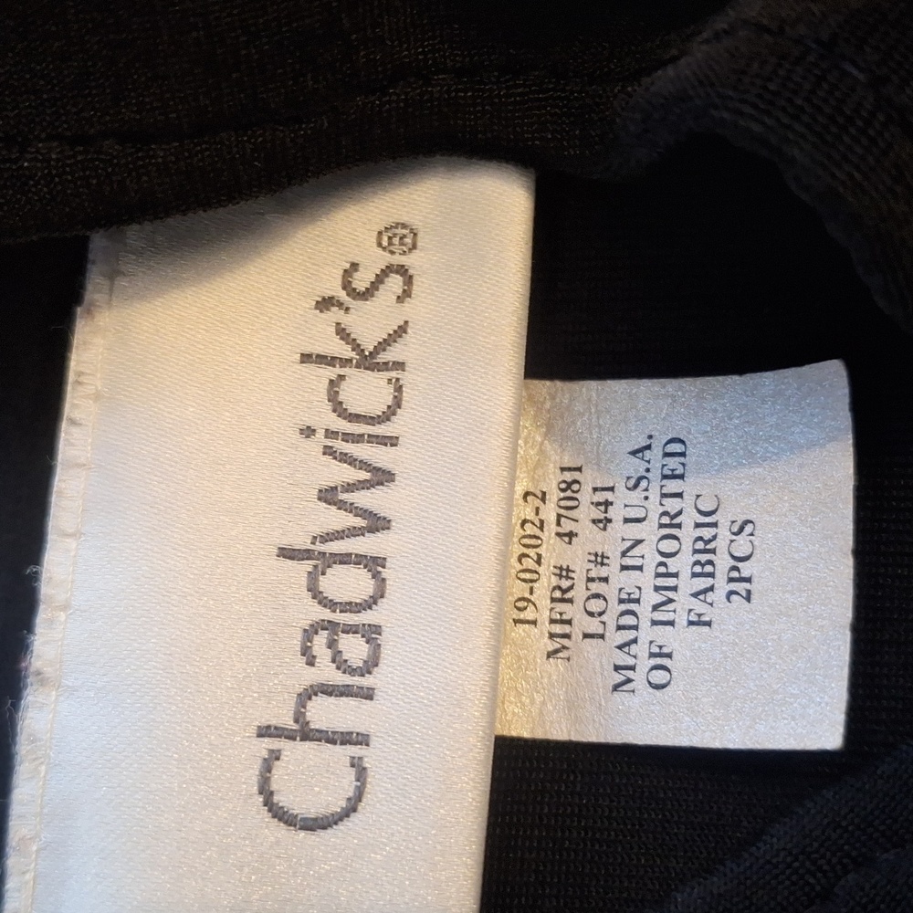 Vintage Chadwicks Toggle Close Black Stretch Top + Green T Shirt Size Large - Picture 6 of 9